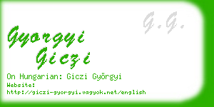 gyorgyi giczi business card