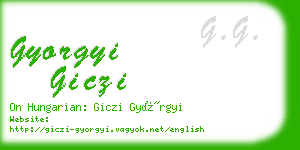 gyorgyi giczi business card